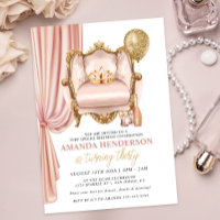 Blush Throne, Crown and Champagne Women's Birthday