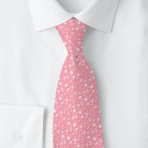 Blush Tiny Flowers Tie