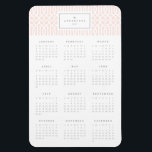 Blush Trellis 4x6 Yearly Calendar Magnet<br><div class="desc">Customise your yearly calendar magnet with personalised text!</div>