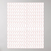 Blush Triangles Organic Line Art Drawing