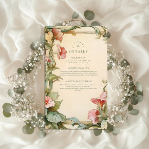 Blush Vine Frame wedding Enclosure Card
