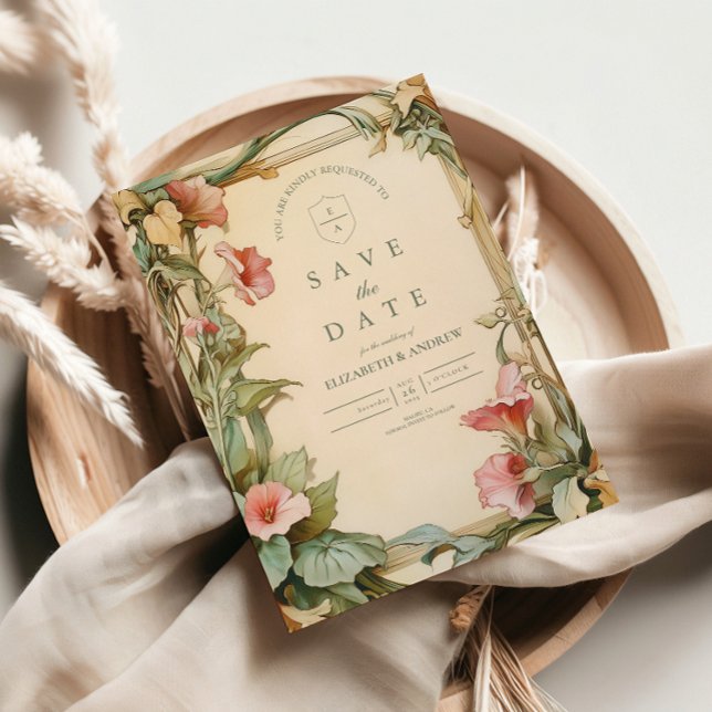 Blush Vine Frame wedding Save The Date (Creator Uploaded)