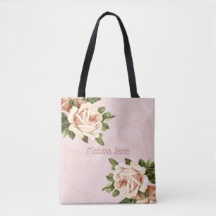 Blush Vintage Rose Maid of Honour Tote Bag