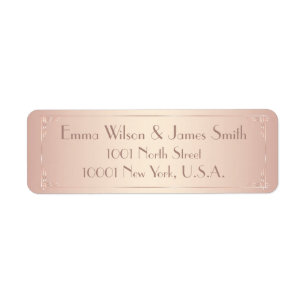 Blush Vintage Wedding Return Address Labels