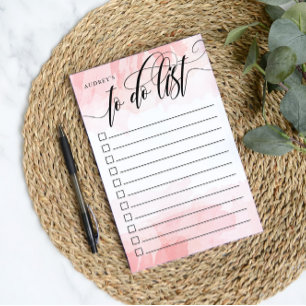 Blush Watercolor Wash - Calligraphy To Do List Post-it Notes