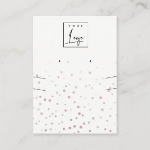 Blush Waterolor Confetti Logo Earring Necklace Business Card