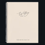Blush Wedding Plans Notebook<br><div class="desc">Beautiful blush notebook for the bride-to-be. Calligraphy on the front with blush background on both sides and small black heart on the back. Perfect for note taking and memory keeping. Kimberly Brett.</div>