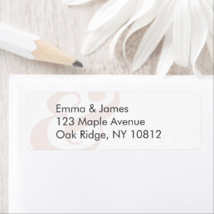 Blush Wedding Return Address Label Centred