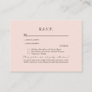 Blush Wedding RSVP Enclosure Card