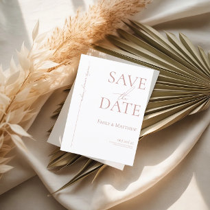 Blush Where Forever Begins Save The Date Announcement Postcard