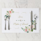 Blush White Flowers Gold Glitter Wedding