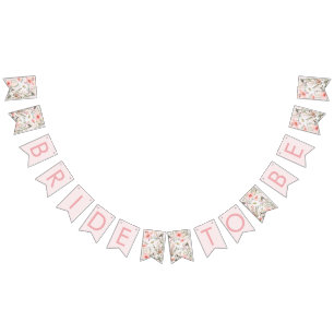 Blush Wildflowers Bride To Be Bunting Banner