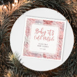 Blush Winter Christmas Baby Shower Napkins<br><div class="desc">Blush Winter Christmas Elegant Baby Shower Napkins. Matching items are available.</div>