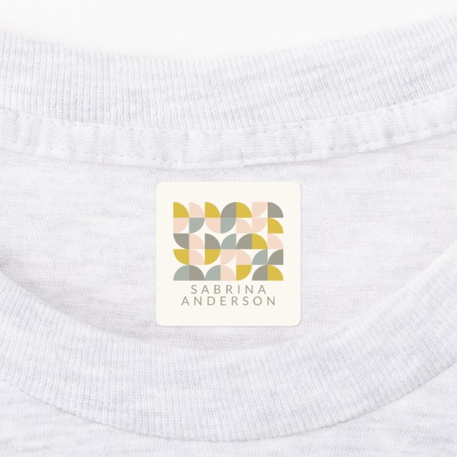 Blush Yellow and Grey Geometric Personalised   (Affixed)