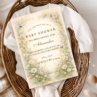 Blush Yellow Wildflower Baby Shower