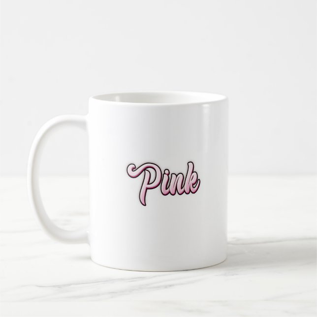 Blushing Bloom Mug: A Pink Delight Coffee Mug (Left)