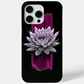 Blushing Bloom: Pink Lotus Flower iPhone 15 Pro Max Case