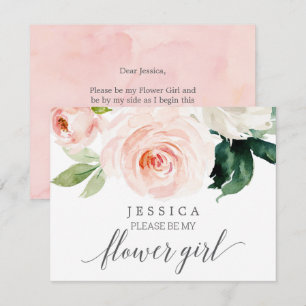 Blushing Bloom Will You Be My Flower Girl Card