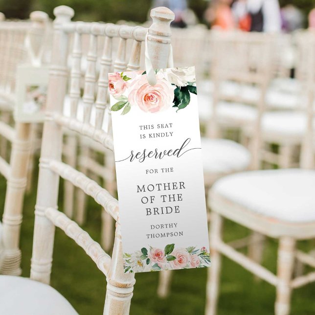 Blushing Blooms Reserved Seat Tag Template  (Creator Uploaded)