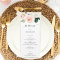Blushing Blooms Wedding Menu - Wedding Menus