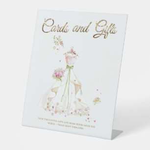 Blushing Bride in Bloom Bride to Be Pedestal Sign