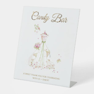 Blushing Bride in Bloom Bride to Be Pedestal Sign
