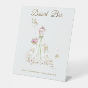 Blushing Bride in Bloom Bride to Be Pedestal Sign