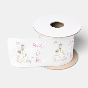 Blushing Bride in Bloom Bride to Be Satin Ribbon