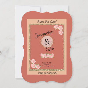 Blushing Bride Mauve Floral Save the Date Invitation