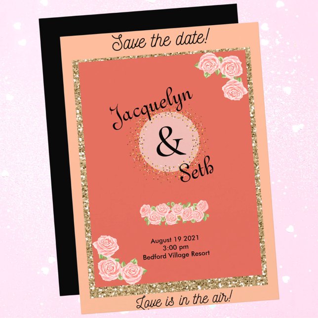 Blushing Bride Mauve Floral Save the Date Invitation (Creator Uploaded)