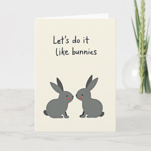 Blushing Bunnies Love Card