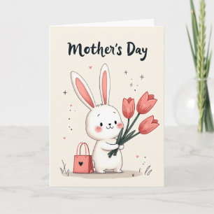 Blushing Bunny Tulips Card