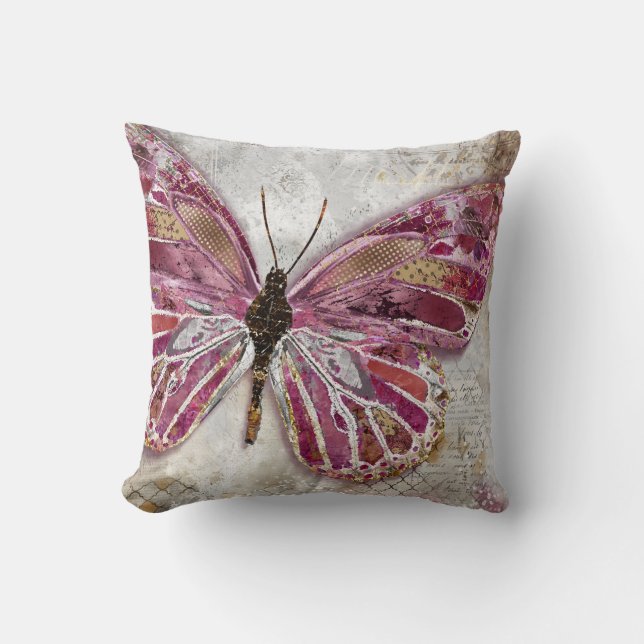 Blushing Butterfly Pillow (Front)