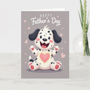 Blushing Canine Fathers Card