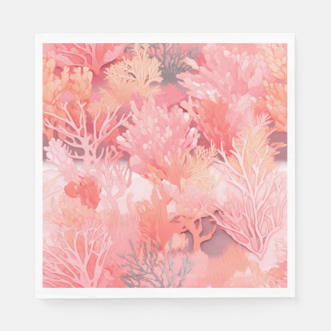 Blushing coral napkin (Front)