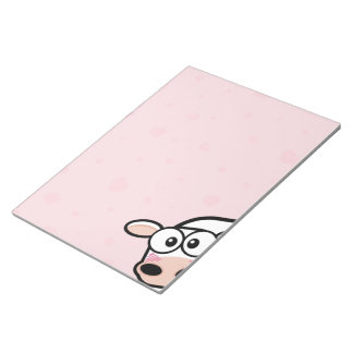 Blushing Cow and Hearts Notepad