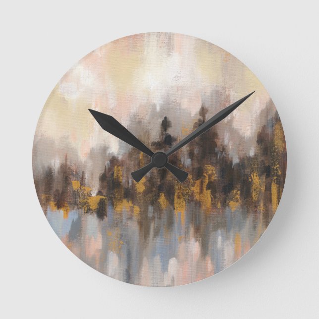 Blushing Forest I Round Clock (Front)