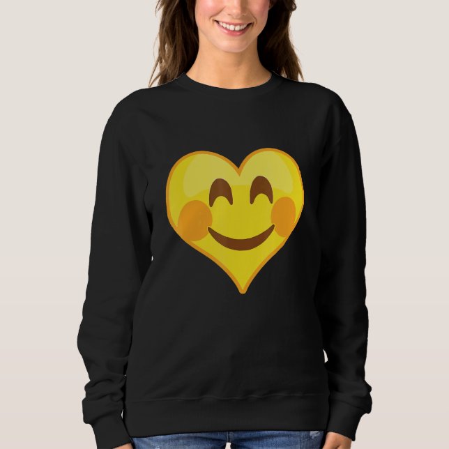 Blushing Heart Face Sweatshirt (Front)