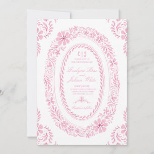 Blushing Heirloom Wedding Invitation