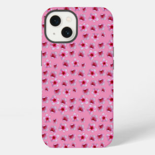 Blushing in Bloom: Pink Blossoms on Pink iPhone 13 Case