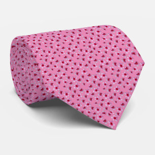 Blushing in Bloom: Pink Blossoms on Pink Tie