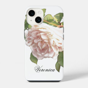 Blushing Ivory Peach Rose iPhone 14 Case