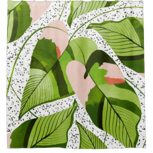 Blushing Leaves Shower Curtain