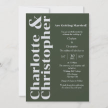 Blushing Love - Dark Green & Grey Modern