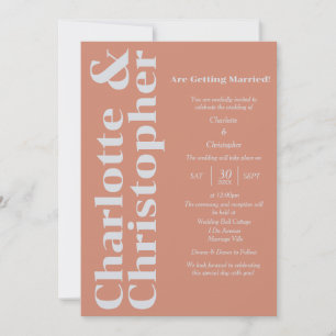 Blushing Love - Pink & Grey Modern Invitation