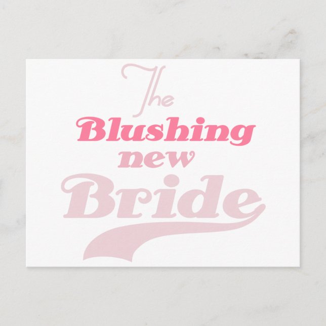 Blushing New Bride Postcard (Front)