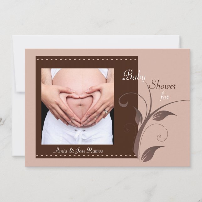 Blushing - Photo Baby Shower Invitation (Front)