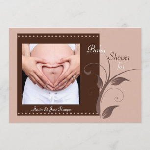 Blushing - Photo Baby Shower Invitation