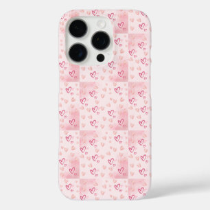 Blushing Pink Hearts iPhone 16 Pro Case