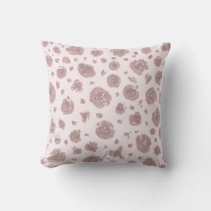 Blushing Pink Leopard Cheetah Print Chic Pattern Cushion